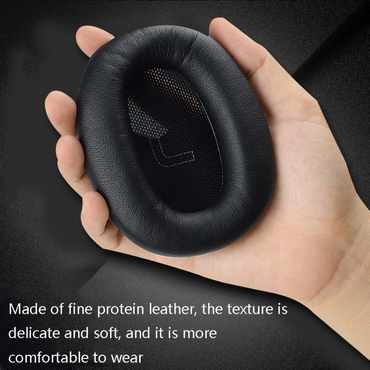 1 Pair Protein Skin Leather Headest Sponge Earmuffs For Edifier W820BT / W808BT / K815 / K815PG1 / H840 / K800 / K830(Gray) - Earmuff & Pad by buy2fix | Online Shopping UK | buy2fix