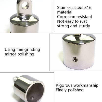 32mm  Ordinary Single Top Silk Slip Cap 316 Stainless Steel Yacht RV Awning Accessories - Locks & Hasps by buy2fix | Online Shopping UK | buy2fix
