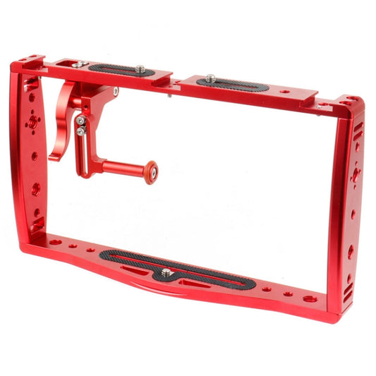 Diving Dual Handheld Grip Bracket Stabilizer Extension Phone Clamp Camera Rig Cage Underwater Case for GoPro HERO9 /8 /7, Colour: Red Bracket + Shutter - Camera Cage by buy2fix | Online Shopping UK | buy2fix
