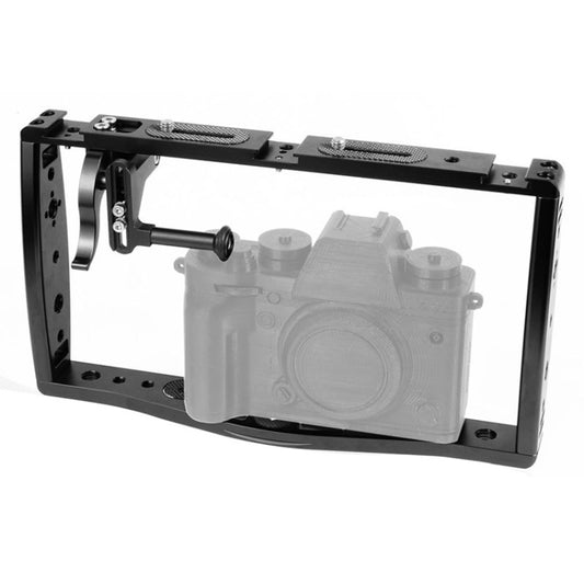 Diving Dual Handheld Grip Bracket Stabilizer Extension Phone Clamp Camera Rig Cage Underwater Case for GoPro HERO9 /8 /7, Colour: Black Bracket + Shutter - Camera Cage by buy2fix | Online Shopping UK | buy2fix