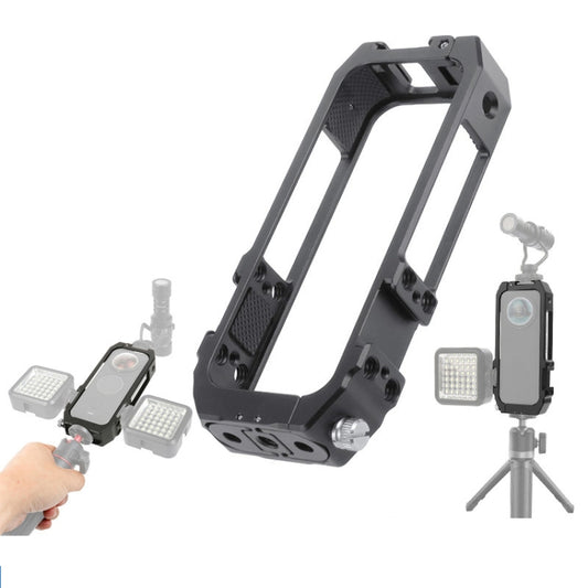 KF42730 For Insta360 One X-2 Metal Camera Vertical Cage Protection Frame with Cold Shoe - Mount & Holder by buy2fix | Online Shopping UK | buy2fix