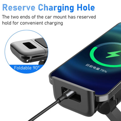 Pb-48 Car Post-Row Back Pillow Mobile Phone Holder Back Seat Flat Telescopic Bracket(Black) by buy2fix