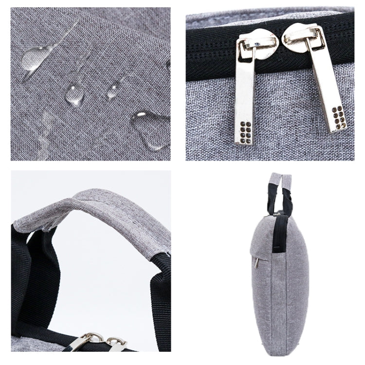 Portable Notebook Bag Multifunctional Waterproof and Wear-Resistant Single Shoulder Computer Bag, Size: 14 inch(Gray) by buy2fix