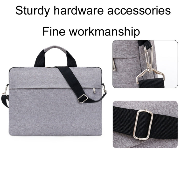Portable Notebook Bag Multifunctional Waterproof and Wear-Resistant Single Shoulder Computer Bag, Size: 15 inch(Gray) by buy2fix