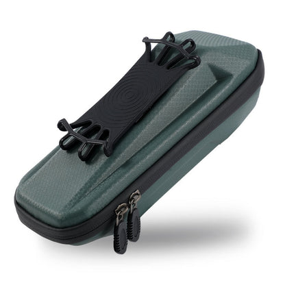 WEST BIKING YP0707263 Bicycle Outdoor Front Beam Bag EVA Hard Shell Phone Bag(Dark Green) by WEST BIKING