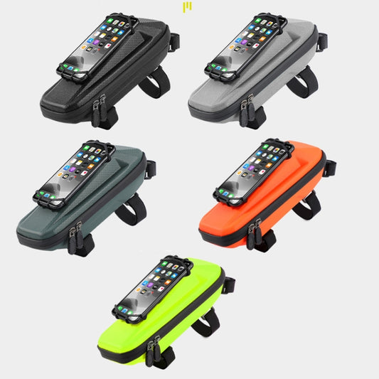 WEST BIKING YP0707263 Bicycle Outdoor Front Beam Bag EVA Hard Shell Phone Bag(Dark Green) by WEST BIKING