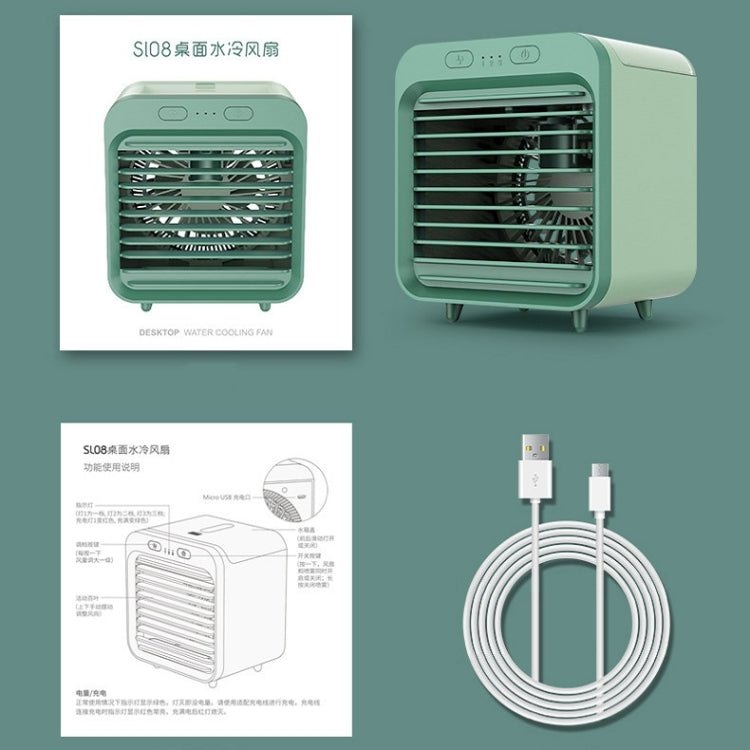 Desktop Humidification Spray USB Water-cooled Fan(Green) - Electric Fans by buy2fix | Online Shopping UK | buy2fix