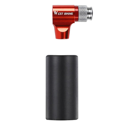 Bicycle CO2 Portable Mini Pump(Red) by WEST BIKING