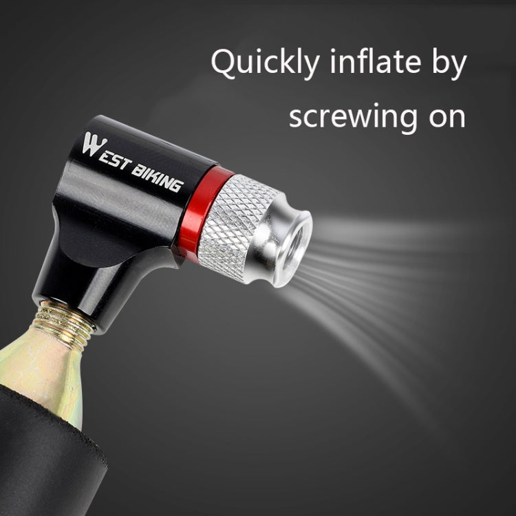 Bicycle CO2 Portable Mini Pump(Silver) by WEST BIKING