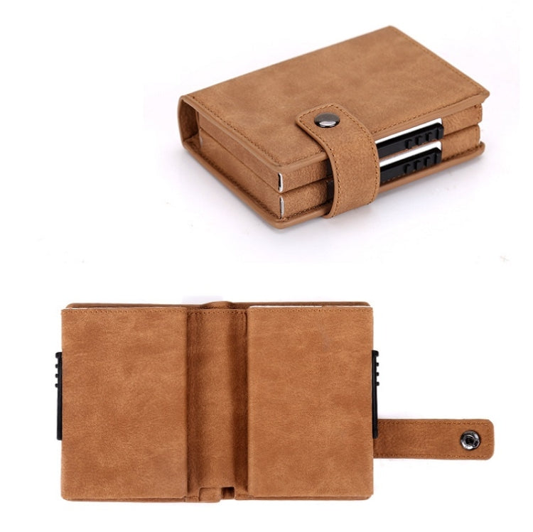 Dual Card Aluminum Alloy Card Box RFID Anti-Theft Wallet(Mad Horse Black) - Antimagnetic RFID Package by buy2fix | Online Shopping UK | buy2fix