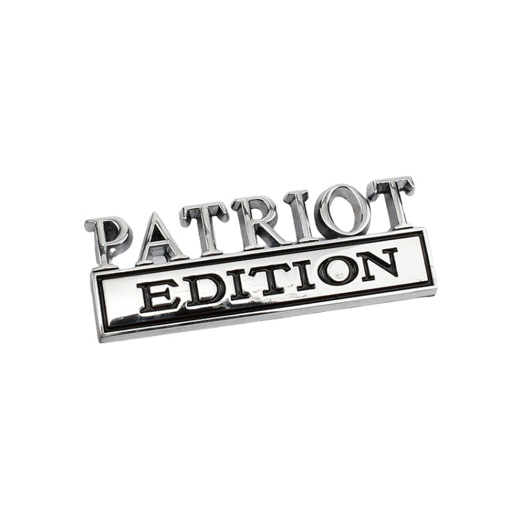 2 PCS Patriot Edition Metal Leaf Board Car Stickers Back Tail Box Label(Silver Black) by buy2fix