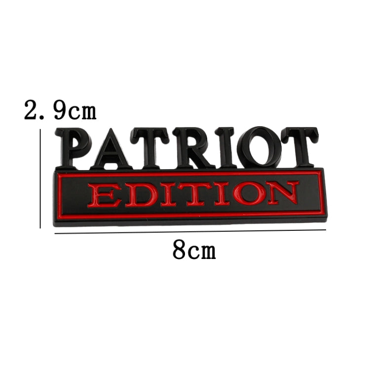 2 PCS Patriot Edition Metal Leaf Board Car Stickers Back Tail Box Label(Black Red) by buy2fix