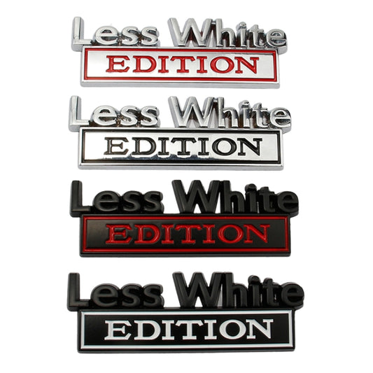 2 PCS Car Metal Leaf Board Label Less White Edition Modified Body Labeling(Black Red) by buy2fix