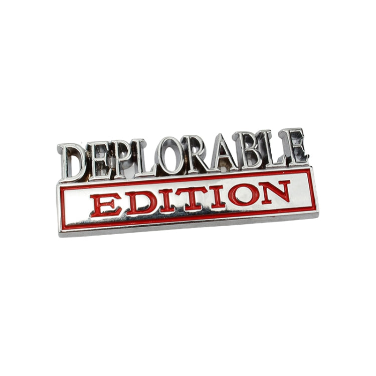 2 PCS Car Modified Metal Car Standard DEPLORABLE Edition Car Stickers(Silver Red) by buy2fix