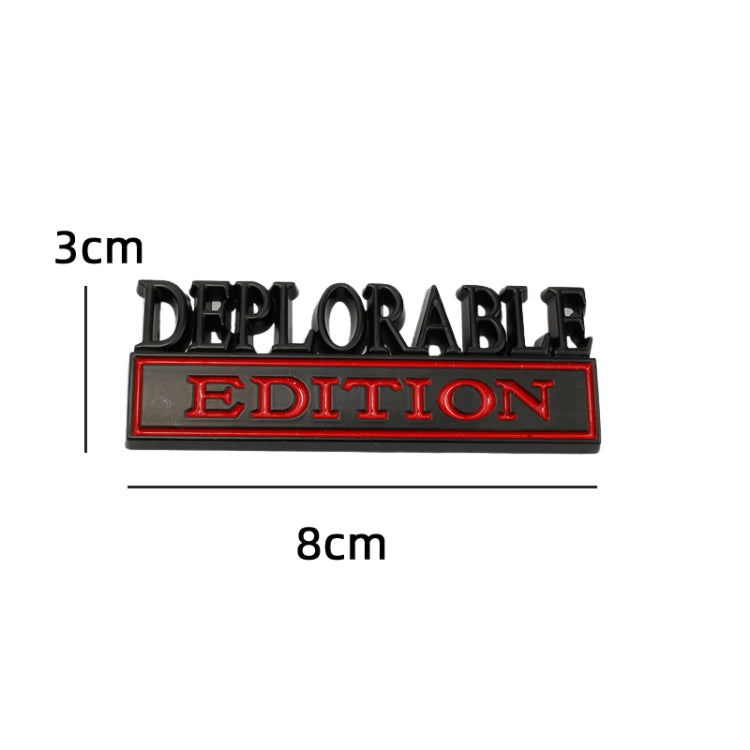 2 PCS Car Modified Metal Car Standard DEPLORABLE Edition Car Stickers(Black White) by buy2fix