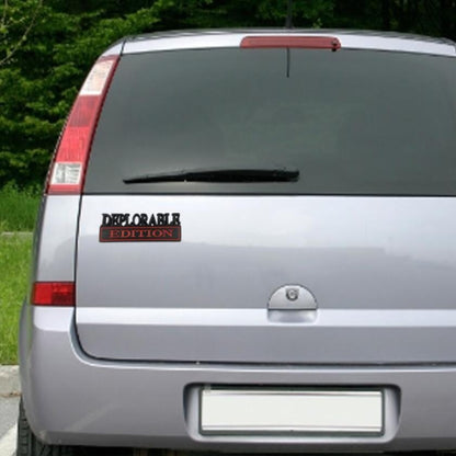 2 PCS Car Modified Metal Car Standard DEPLORABLE Edition Car Stickers(Black Red) by buy2fix