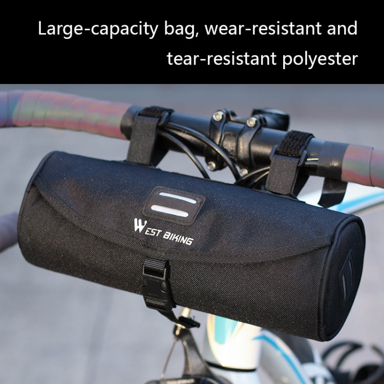 WEST BIKING YP0707247 Cycling Crossbeam Handle Drum Bag(Black) by WEST BIKING