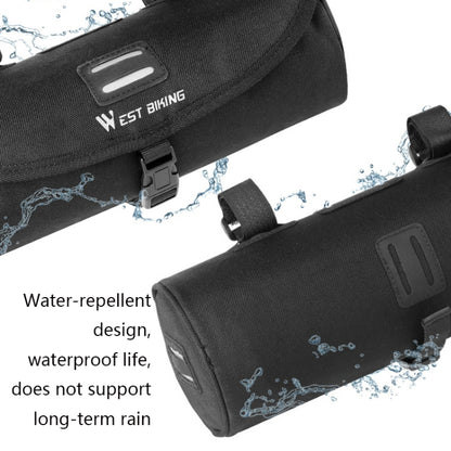 WEST BIKING YP0707247 Cycling Crossbeam Handle Drum Bag(Black) by WEST BIKING