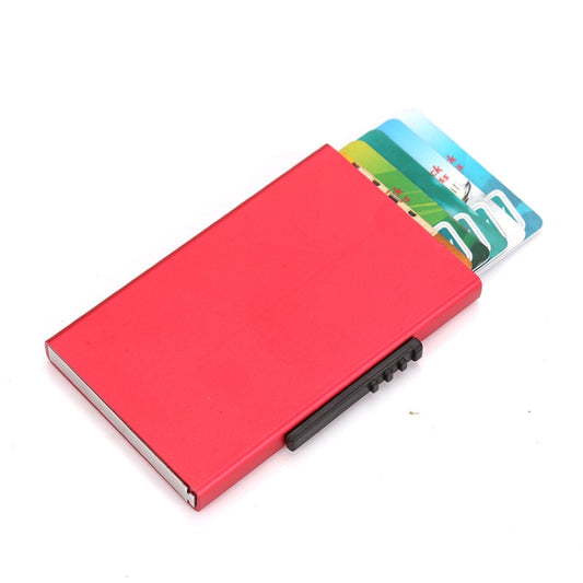 RFID Anti-Theft And Anti-Magnetic Aluminum Alloy Credit Card Case(Red) - Antimagnetic RFID Package by buy2fix | Online Shopping UK | buy2fix