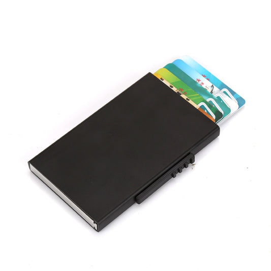 RFID Anti-Theft And Anti-Magnetic Aluminum Alloy Credit Card Case(Black) - Antimagnetic RFID Package by buy2fix | Online Shopping UK | buy2fix