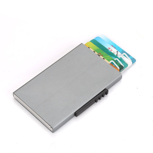 RFID Anti-Theft And Anti-Magnetic Aluminum Alloy Credit Card Case(Gray)