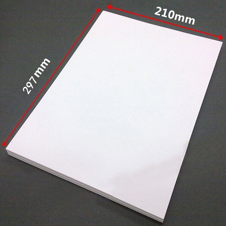 100 Sheets A4 Non-Adhesive Print Paper Blank Writing Adhesive Laser Inkjet Print Label Paper(Glossy) by buy2fix