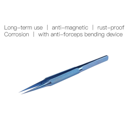 Kaisi Titanium Alloy Tweezers Repair Fingerprint Fly Line Phone Motherboard Precise Antimagnetic Electronics Tweezers(Straight BT-11) - Tweezers by Kaisi | Online Shopping UK | buy2fix