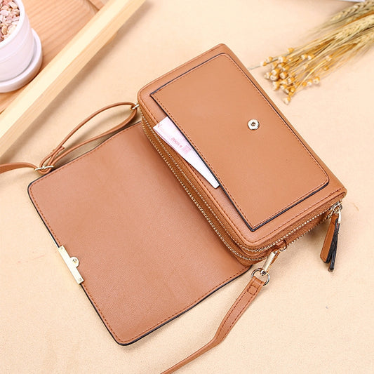 Ladies Wallet Large Capacity Multi-Function Shoulder Bag(Brown) - Single-shoulder Bags by buy2fix | Online Shopping UK | buy2fix