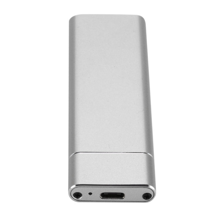 F018C M.2 NGFF To USB3.1 SSD Solid Aluminum Type-C Mobile Hard Drive Enclosure(Silver) by buy2fix