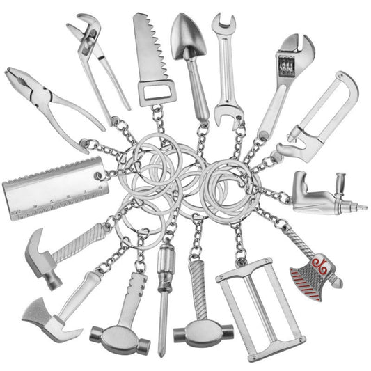 10 PCS Tool Metal Keychain Car Key Ring Pendant, Colour: H-556 Shovel - Key Rings by buy2fix | Online Shopping UK | buy2fix