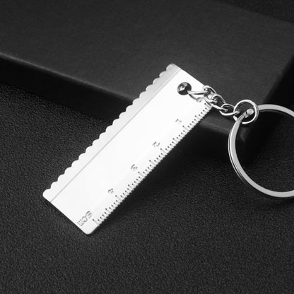 10 PCS Tool Metal Keychain Car Key Ring Pendant, Colour: H-404 Ruler by buy2fix