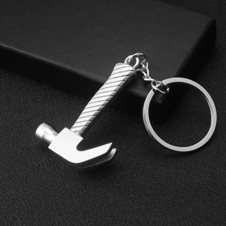 10 PCS Tool Metal Keychain Car Key Ring Pendant, Colour: H-394 Unilateral Pattern Hammer by buy2fix