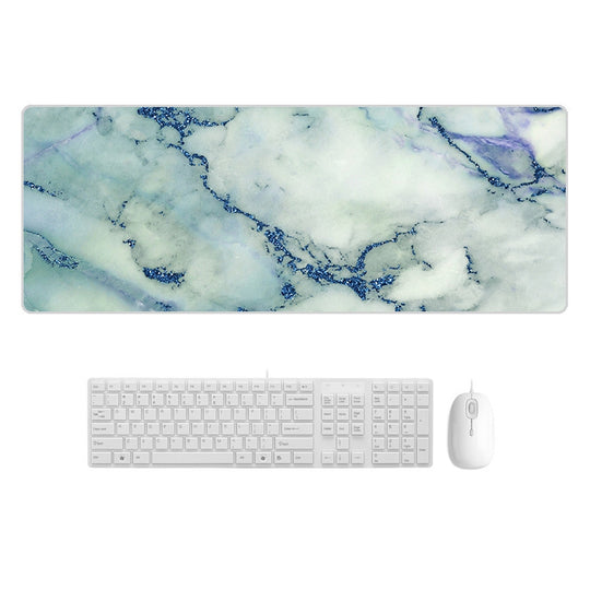 300x800x2mm Marbling Wear-Resistant Rubber Mouse Pad(Blue Crystal Marble)