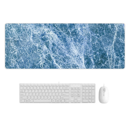 300x800x3mm Marbling Wear-Resistant Rubber Mouse Pad(Blue Marble) by buy2fix