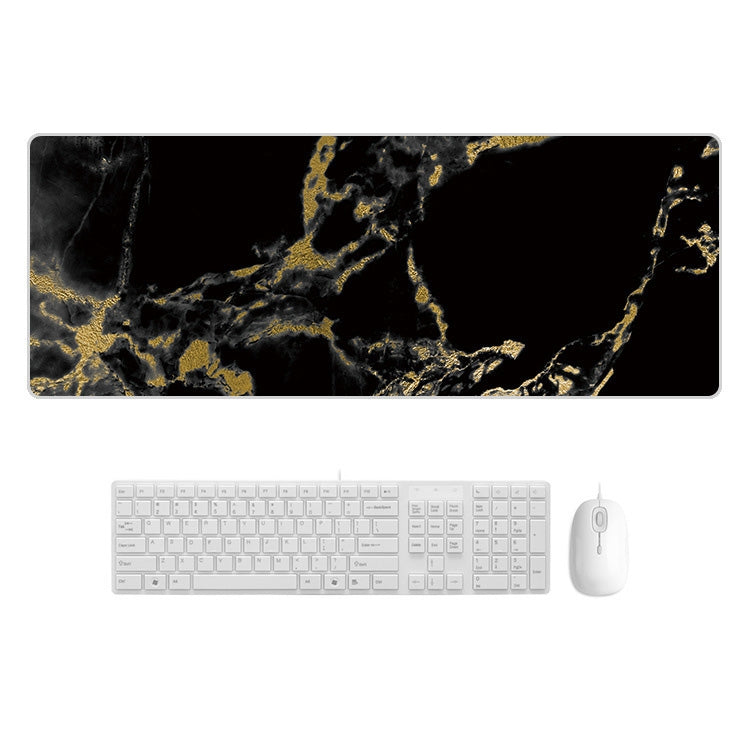 400x900x3mm Marbling Wear-Resistant Rubber Mouse Pad(Black Gold Marble) by buy2fix