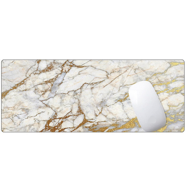 400x900x3mm Marbling Wear-Resistant Rubber Mouse Pad(Black Gold Marble) by buy2fix