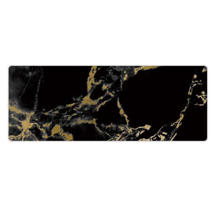 400x900x5mm Marbling Wear-Resistant Rubber Mouse Pad(Black Gold Marble) by buy2fix