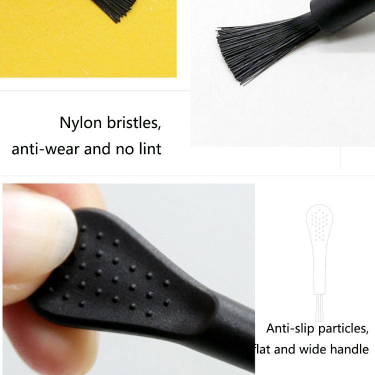 100 PCS ZX-008 Plastic Mini Brush Mobile Phone Screen Mosquito Killer Lamp Humidifier Keyboard Cleaning Brush(Black Handle Black Hair) by buy2fix