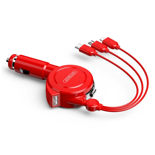 Oatsbasf Câble de données de chargeur de voiture multifonctionnel 3 en 1, couleur : 1 m (rouge)