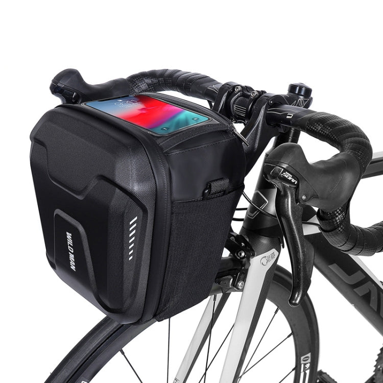 3L WILD MAN GS9 Mountain Bike Handle Bag Hanging Bag Riding Head Bag Touch Screen EVA Hard Shell Bag(Black) by WILD MAN