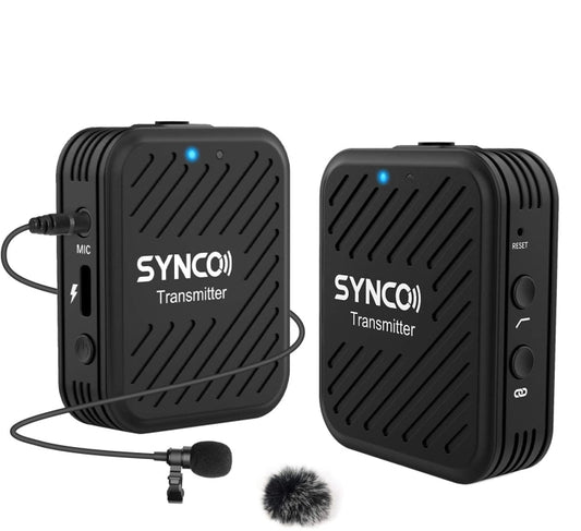 SYNCO Engragal  Wireless Microphone System 2.4GHz Interview Lavalier Lapel Mic Receiver Kit For Phones DSLR Tablet Camcorder,Configuration G1 (A1) - Microphone by buy2fix | Online Shopping UK | buy2fix