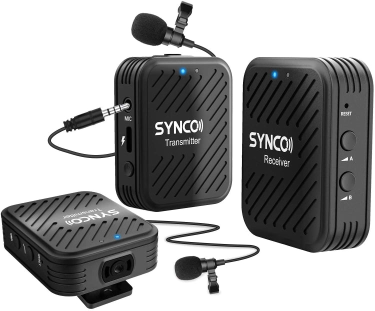 SYNCO Engragal  Wireless Microphone System 2.4GHz Interview Lavalier Lapel Mic Receiver Kit For Phones DSLR Tablet Camcorder,Configuration G1 (A2) - Microphone by buy2fix | Online Shopping UK | buy2fix