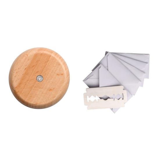 Bread Baguette Round Knife Wooden Double-Sided Bread Trimming Knife With 5 Blades, Specification: Beech
