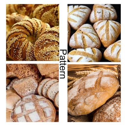 Bread Baguette Round Knife Wooden Double-Sided Bread Trimming Knife With 5 Blades, Specification: Pattern 1 Flower Pear Wood - Gadgets by buy2fix | Online Shopping UK | buy2fix