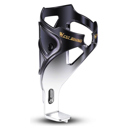 WEST BIKING YP0704033 Bicycle Gradient Water Bottle Holder PC Colorful Cup Bracket(Black Silver Gradient) by WEST BIKING