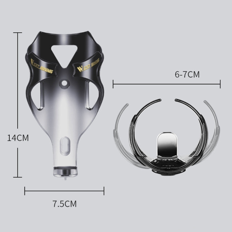 WEST BIKING YP0704033 Bicycle Gradient Water Bottle Holder PC Colorful Cup Bracket(Red Gradient Gold) by WEST BIKING