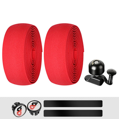 WEST BIKING YP1602782 Bicycle Bells With Supernouncing EVA Back Rubber Band Bell Combination Set(Red Tape + Black Bell) by WEST BIKING
