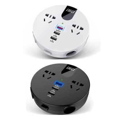 QC3.0 Car 12V 24V To 110V 220V Multi-function Inverter(White Round) - DIY Modified Charger by buy2fix | Online Shopping UK | buy2fix