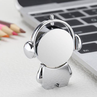 Y01 Metal Musician Car Cartoon Style U Disk, Capacity: 32GB(Silver) by buy2fix