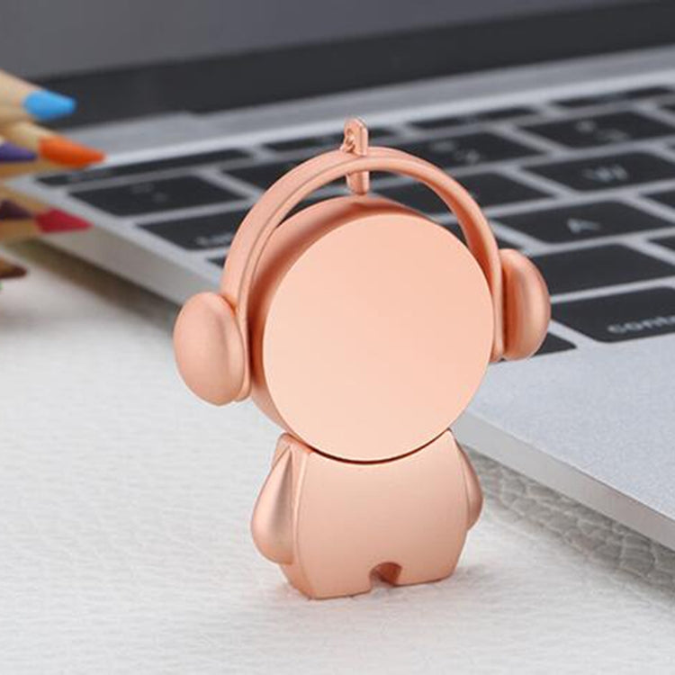 Y01 Metal Musician Car Cartoon Style U Disk, Capacity: 128GB(Rose Gold) by buy2fix